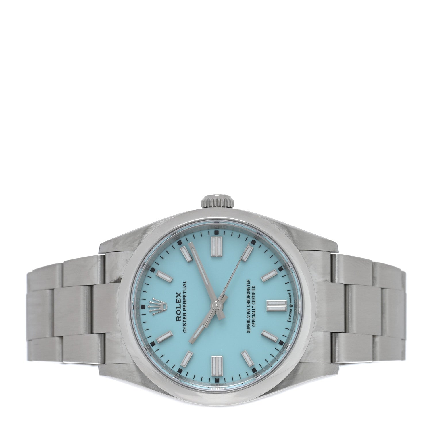 Rolex Stainless Steel 36mm Oyster Perpetual Watch Turquoise 126000 2 of 5
