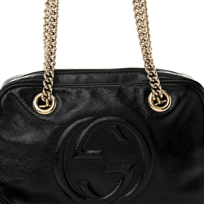 Gucci Soft Patent Small Soho Bowler Black 8 of 11