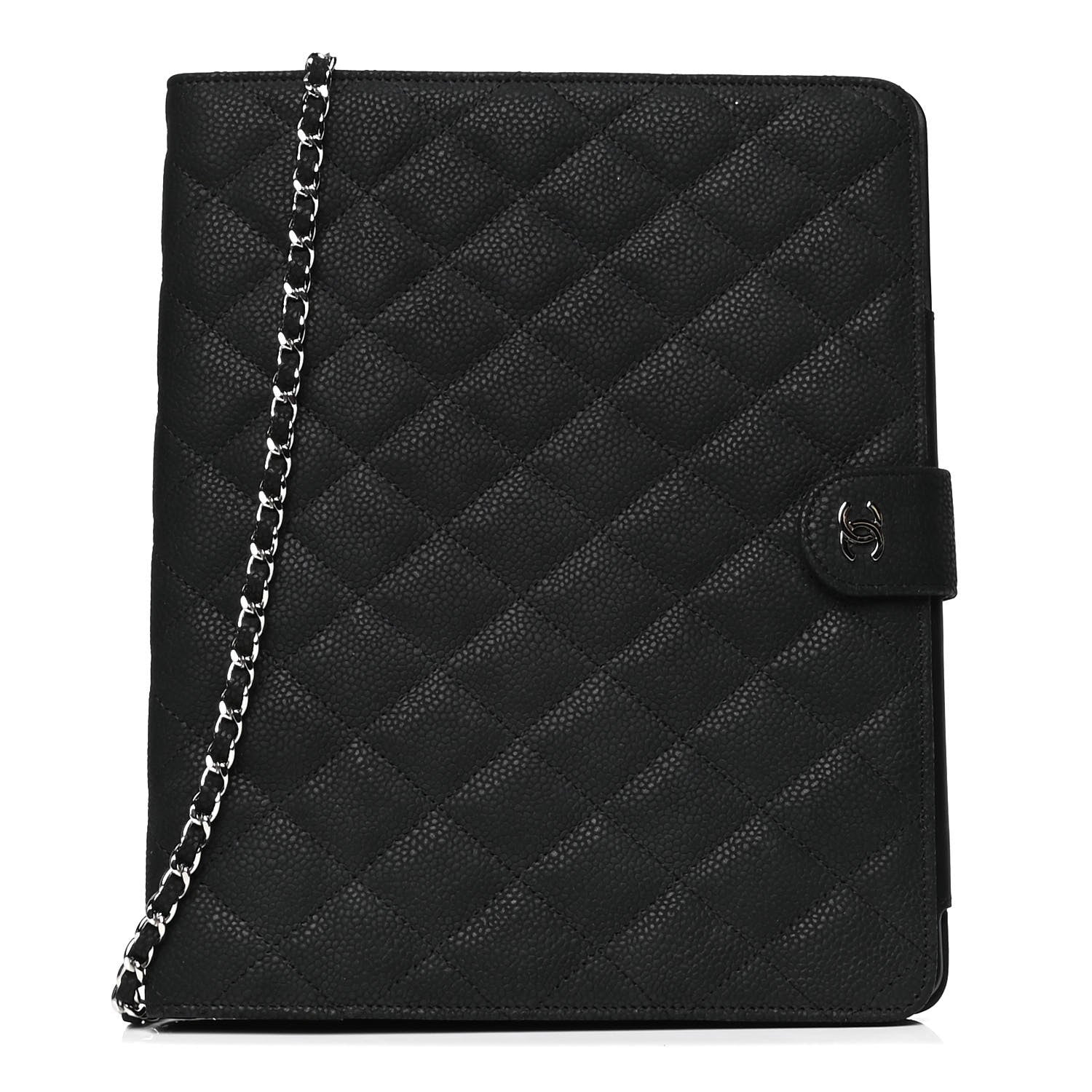 Chanel Iridescent Caviar Quilted Crossbody iPad Holder Black 1 of 4