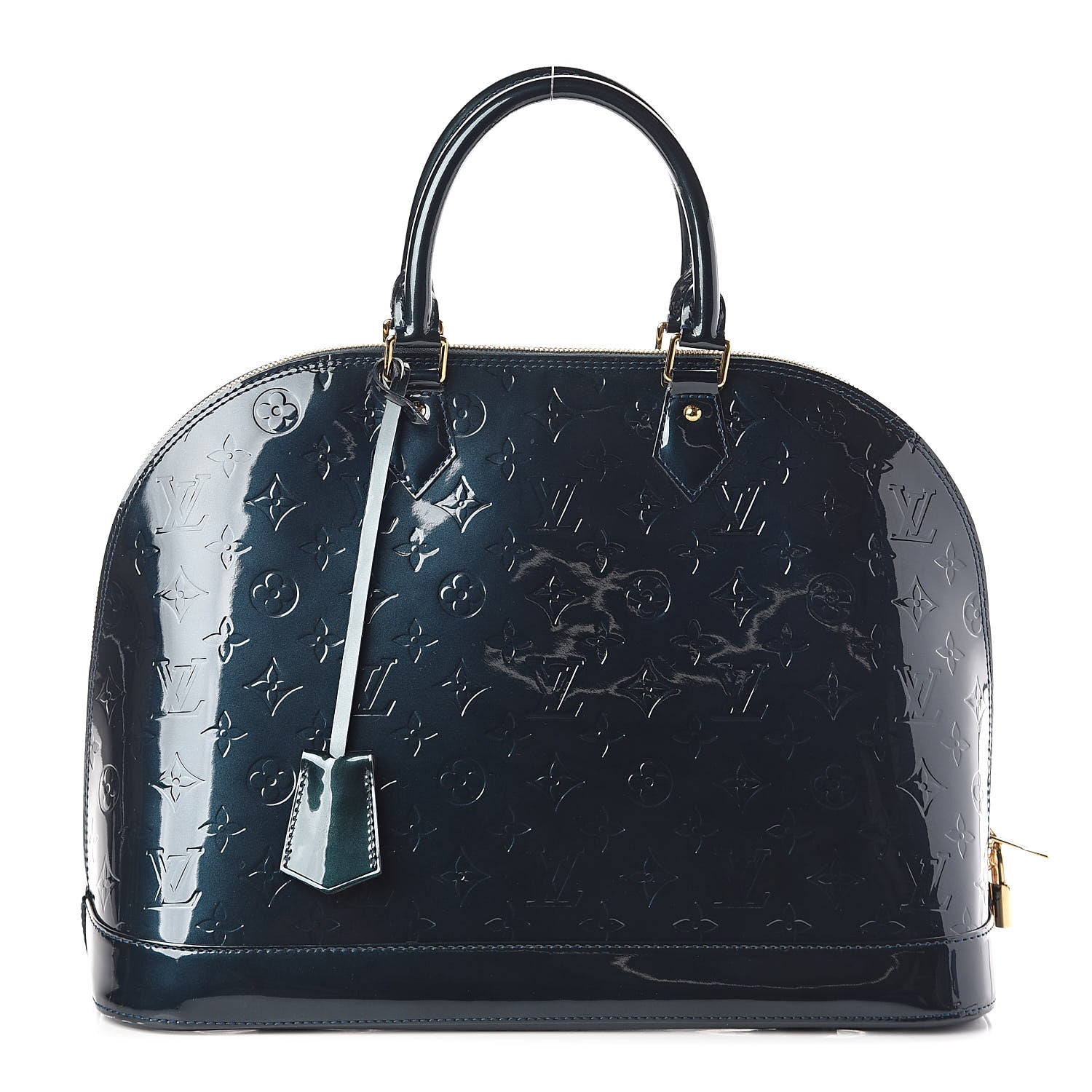 Louis Vuitton Vernis Alma MM Blue Nuit 1 of 8