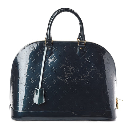 Louis Vuitton Vernis Alma MM Blue Nuit 1 of 8