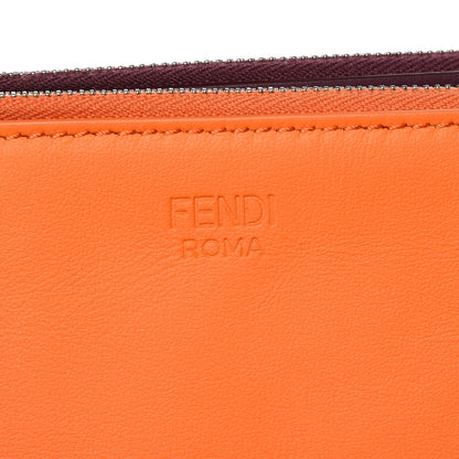 Fendi Calfskin Pearl F is Fendi Embellished Triplette Pouch Set Amido Papaya Amarone 5 of 10