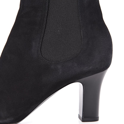 Louis Vuitton Suede Monogram Uniformes Cap Toe Chelsea 75mm Ankle Boots 39 Black 12 of 12