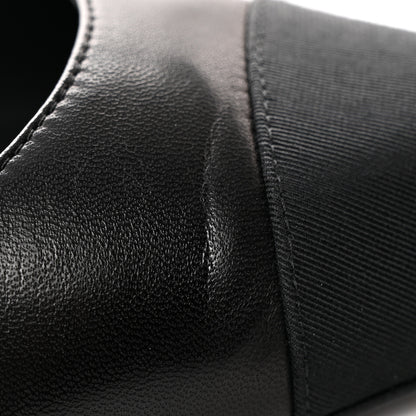 Chanel Lambskin Grosgrain Cap Toe CC Mary Jane Flats 39.5 Black 13 of 14