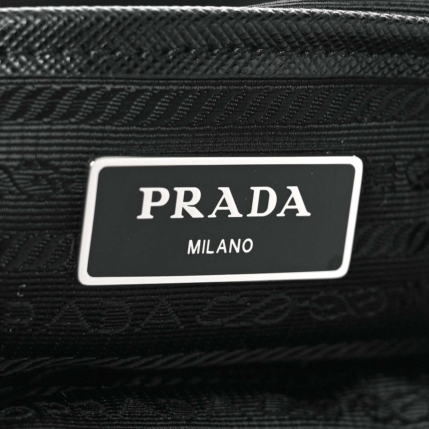 Tessuto Nylon Saffiano Small Backpack Black