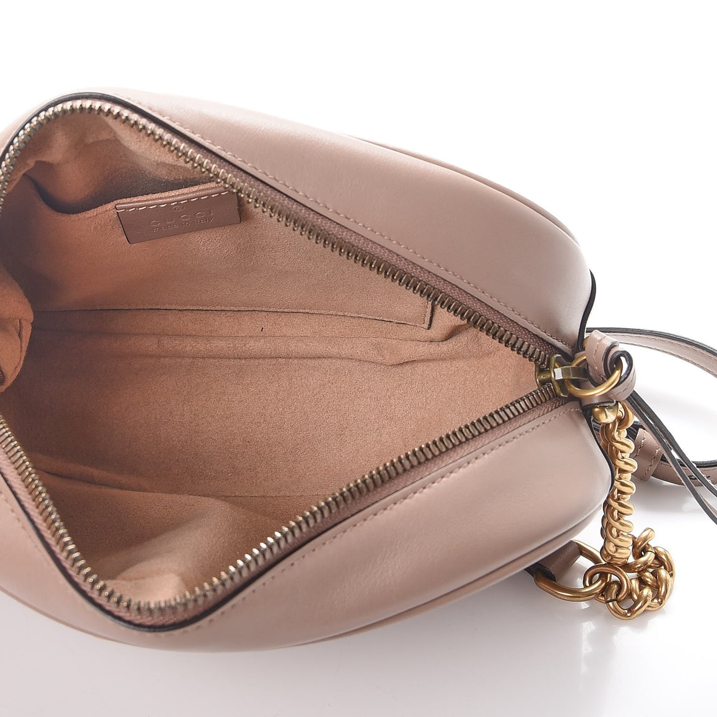 Calfskin Matelasse Small GG Marmont Chain Shoulder Bag Taupe