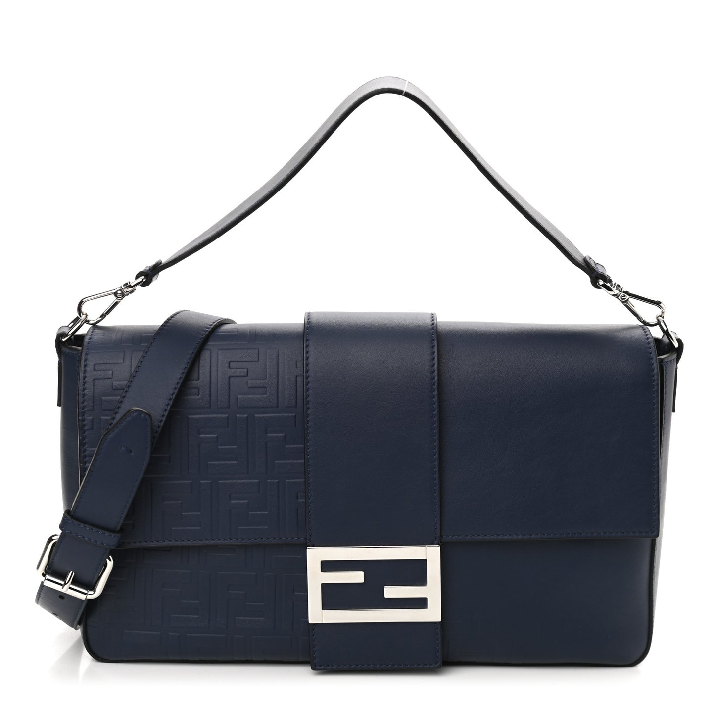 Vitello Grace FF Gradient Embossed Large Baguette Blueberry