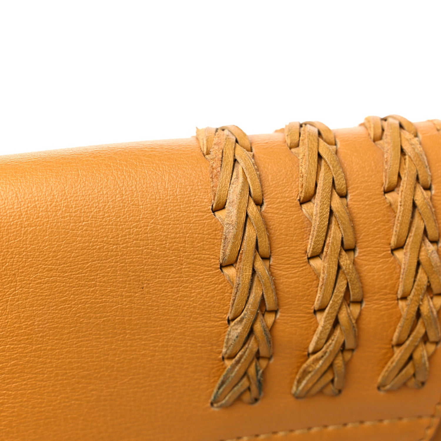 Chloe Calfskin Braided Small Hudson Shoulder Bag Sunflower 13 of 13