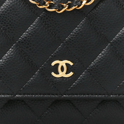 Chanel Caviar Quilted Wallet on Chain WOC Black 9 of 12