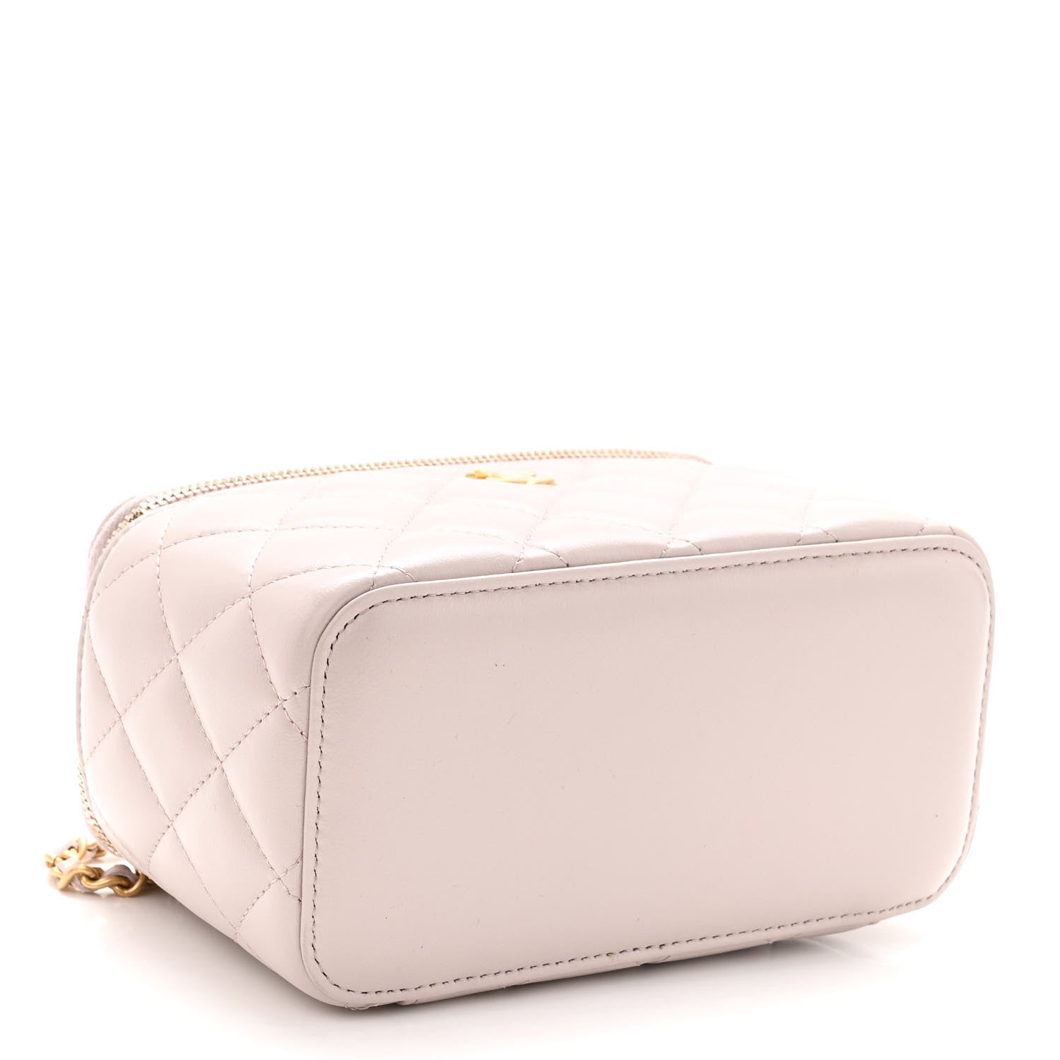 Chanel Lambskin Quilted Pearl Crush Small Vanity Case With Chain Light Purple 4 of 10