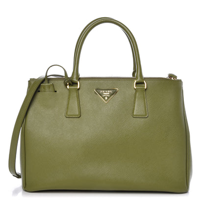 Prada Saffiano Medium Galleria Double Zip Tote Edera 1 of 9