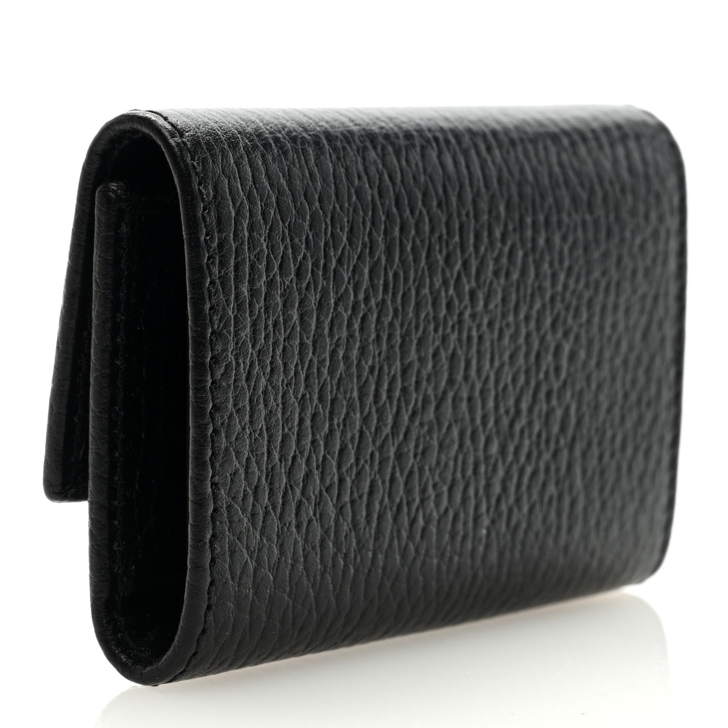 Gucci Pebbled Calfskin GG Marmont 6 Key Holder Black 3 of 6