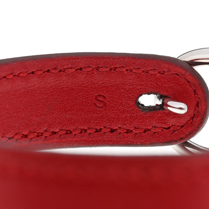 Hermes Calfskin Hook Bracelet S Red 6 of 6