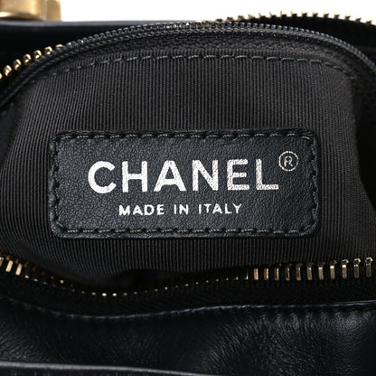 Chanel Aged Calfskin Quilted Small Gabrielle Hobo Dark Grey 6 of 12