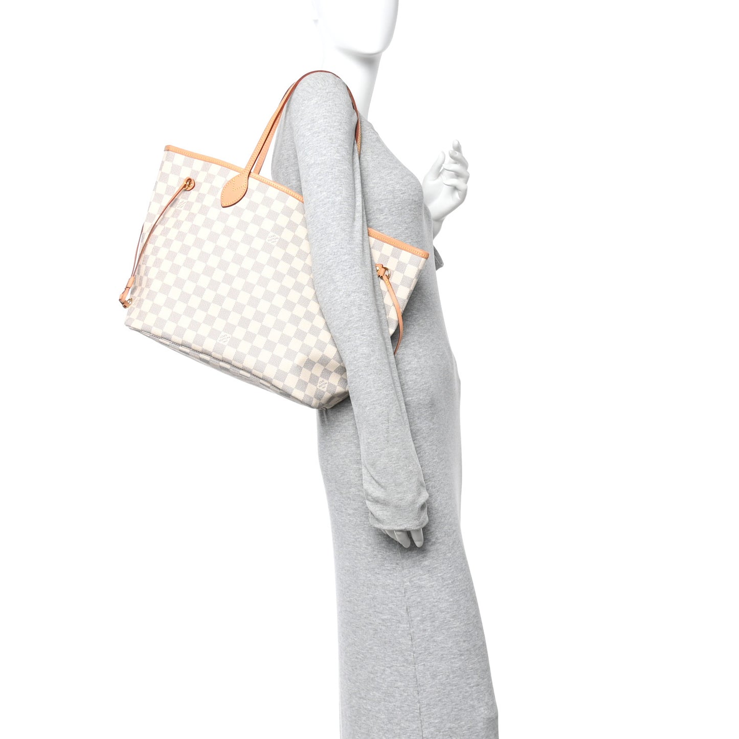 Damier Azur Neo Neverfull MM Rose Ballerine