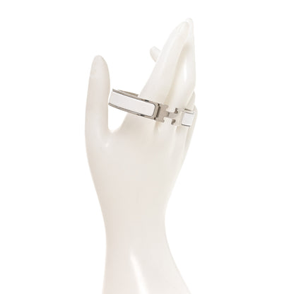 Hermes Enamel Narrow Clic Clac H Bracelet PM White 2 of 5