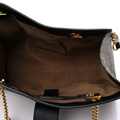 Gucci GG Supreme Monogram Medium Padlock Tote Black 5 of 12