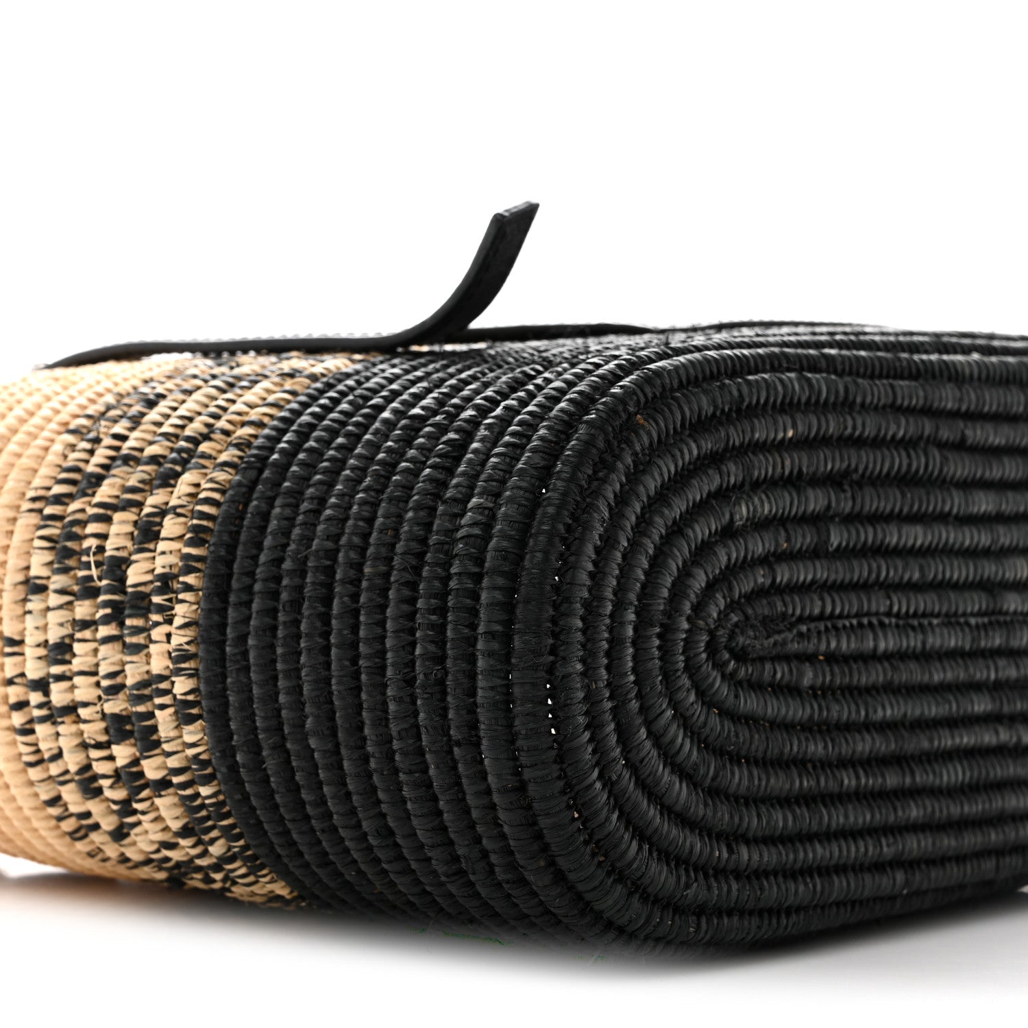Loewe Raffia Small Square Basket Tote Bag Natural Black 9 of 12