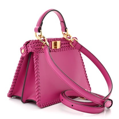Fendi Vitello King Shiny Nappa Intreccio Petite Peekaboo I SEE U Satchel Ciclamino Pilar 3 of 10