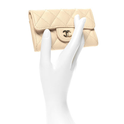 Chanel Caviar Quilted Flap Card Holder Wallet White 2 of 10