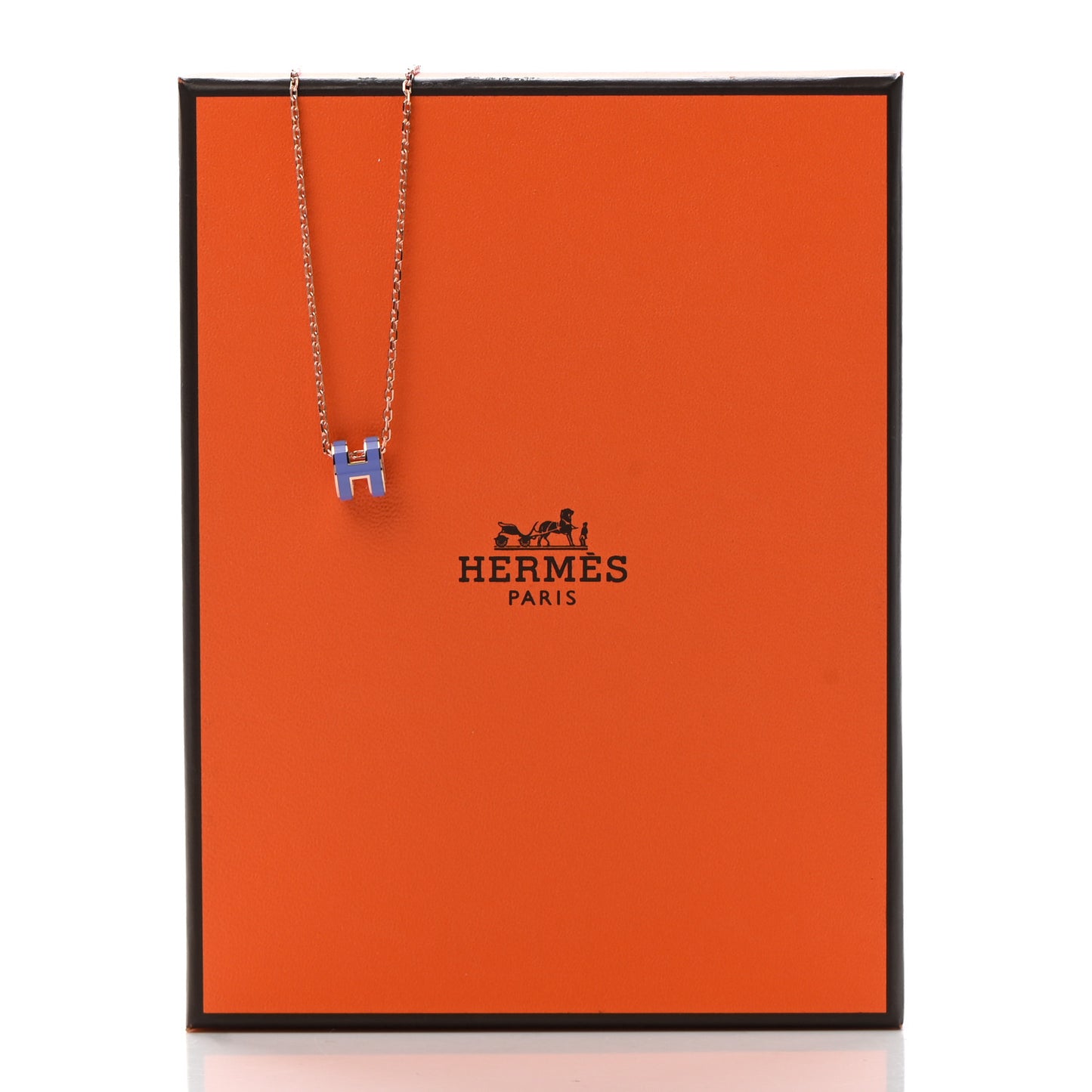 Rose Gold Mini Pop H Pendant Necklace Lilas