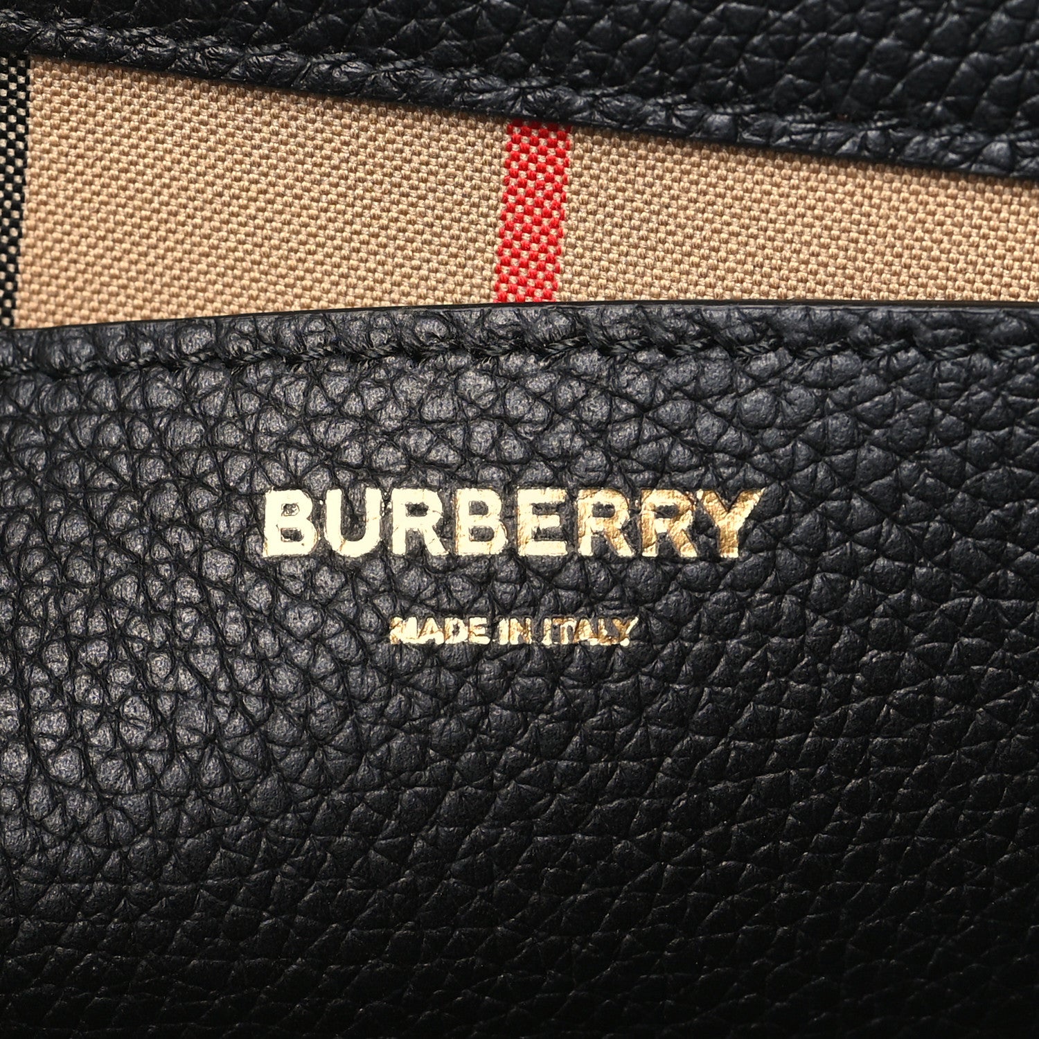 Burberry Grainy Calfskin Vintage Check Note Crossbody Bag Black 6 of 8