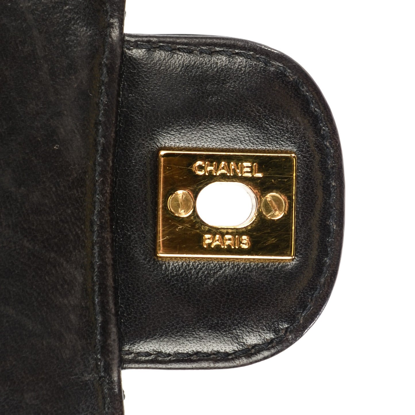 Patent Quilted Medium Single Flap Bag Black