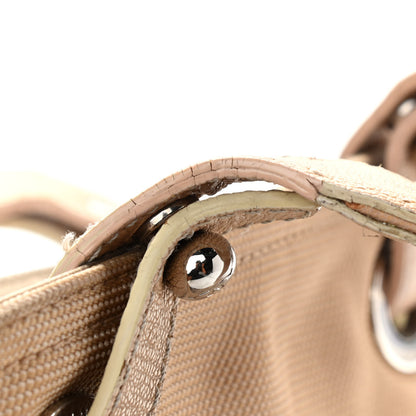 Chanel Metallic Coated Canvas Quilted Small Paris Biarritz Tote Gold 20 of 22
