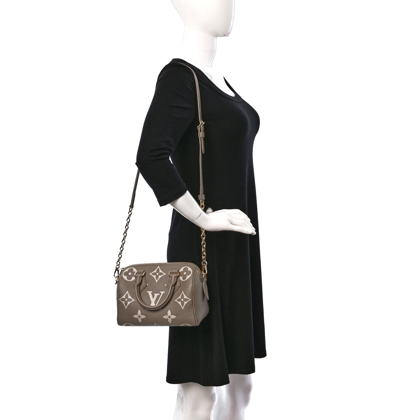Empreinte Monogram Giant Speedy Bandouliere 20 Creme Beige