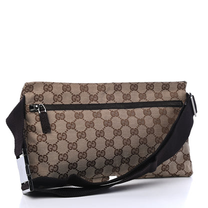 Gucci GG Monogram Double Pocket Belt Bag Dark Brown 2 of 7
