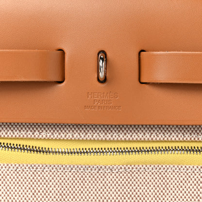 Hermes Toile H Berline Vache Hunter Herbag Zip 31 PM Lime 7 of 15