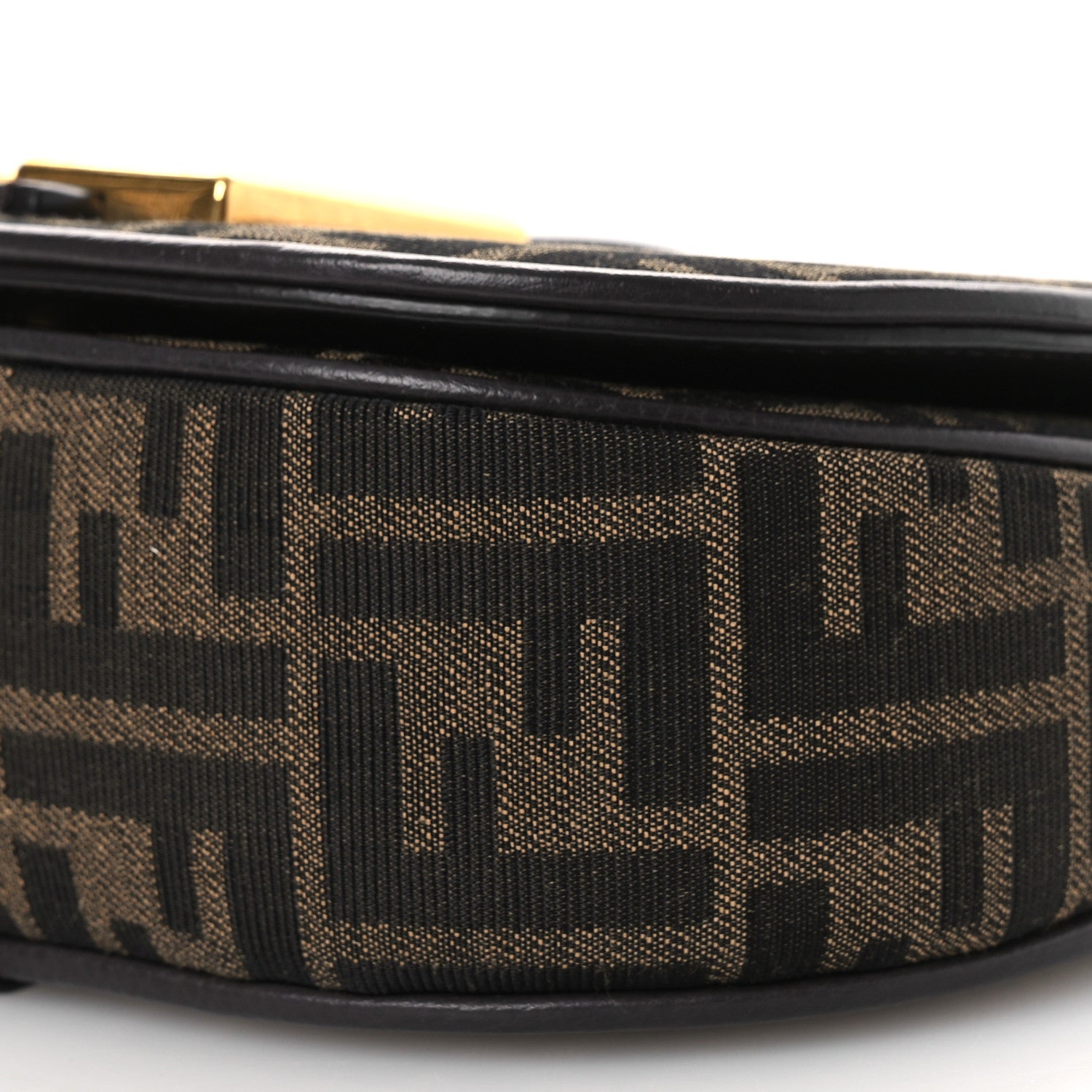 Fendi Fabric Jacquard Vitello Cher Cuoio FF 1974 Small Fendi C'mon Tobacco Moro Ebano 11 of 13