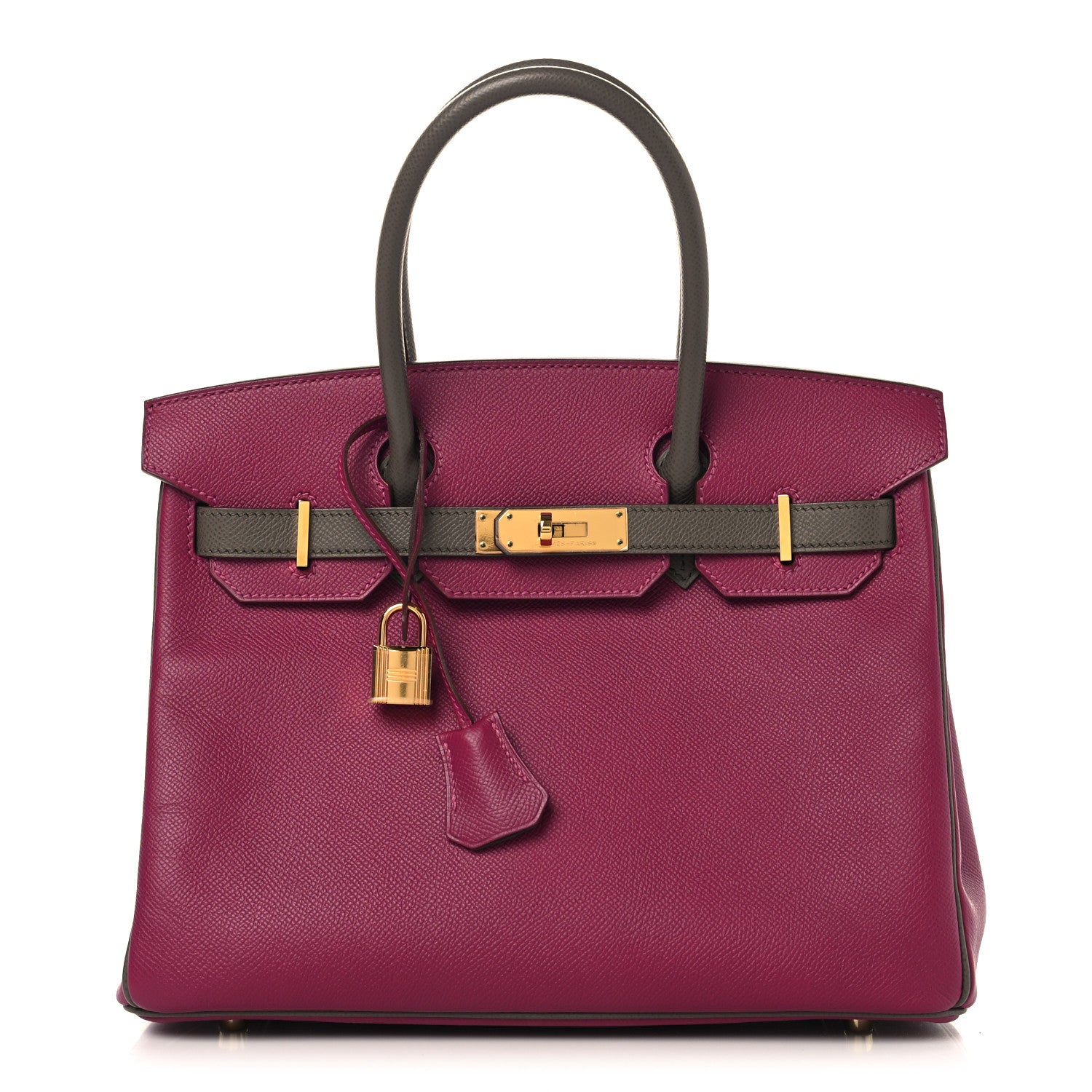 Hermes Epsom Horseshoe Birkin 30 Rose Poupre Etain 1 of 12