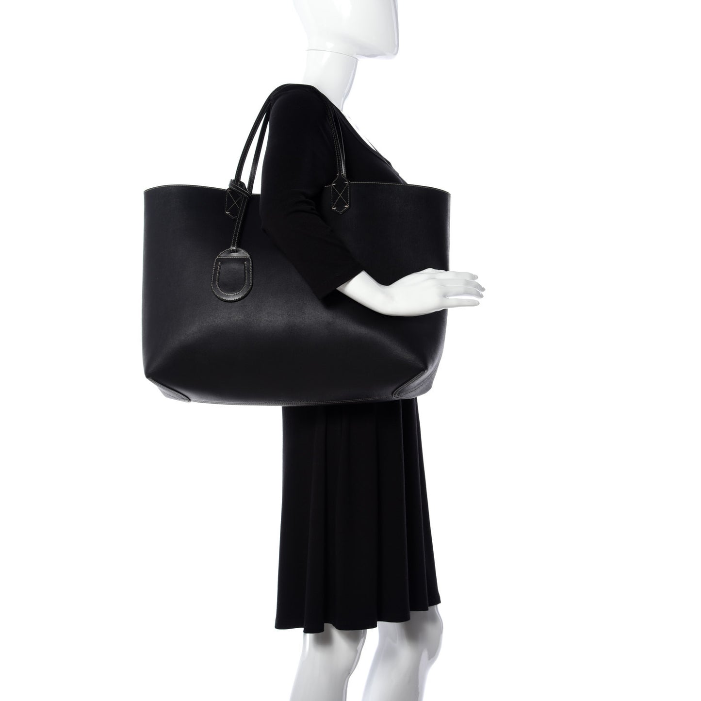 GG Supreme Monogram Large Reversible Tote Beige Black