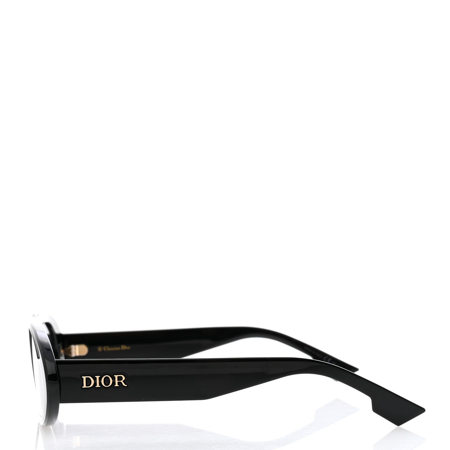 Christian Dior Acetate Oblique Oval Sunglasses Black 3 of 8