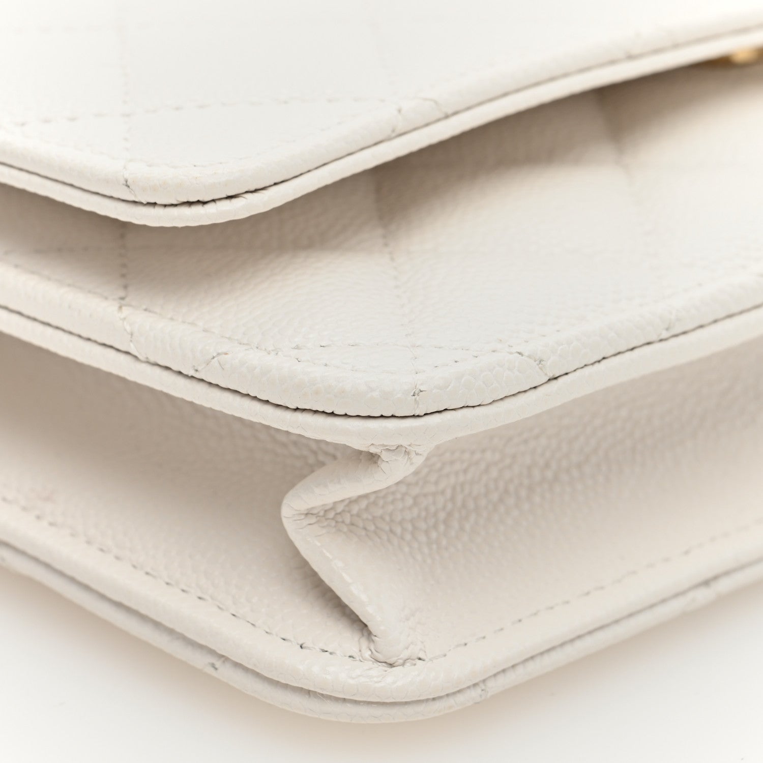 Chanel Caviar Quilted Wallet on Chain WOC White 9 of 11