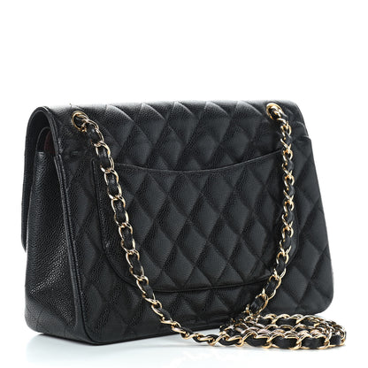 Chanel Caviar Quilted Jumbo Double Flap Black 3 of 10