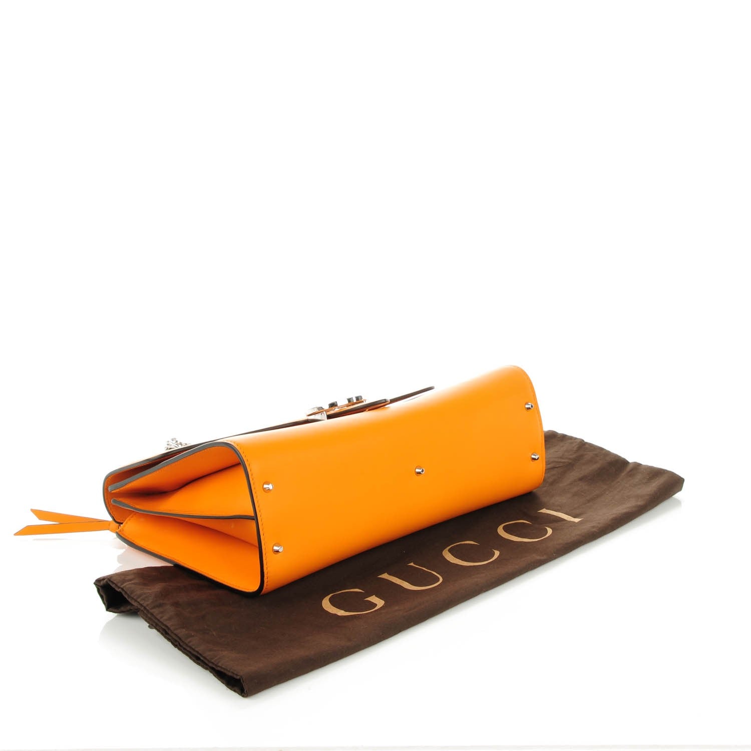 Gucci Moon Calfskin Medium Interlocking Shoulder Bag Curcuma 4 of 7