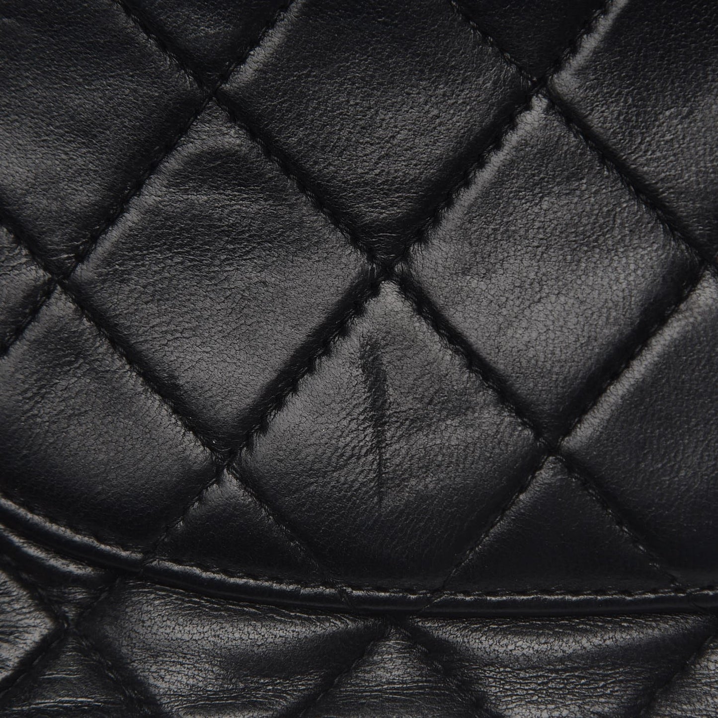 Lambskin Quilted Mini Square Flap Black