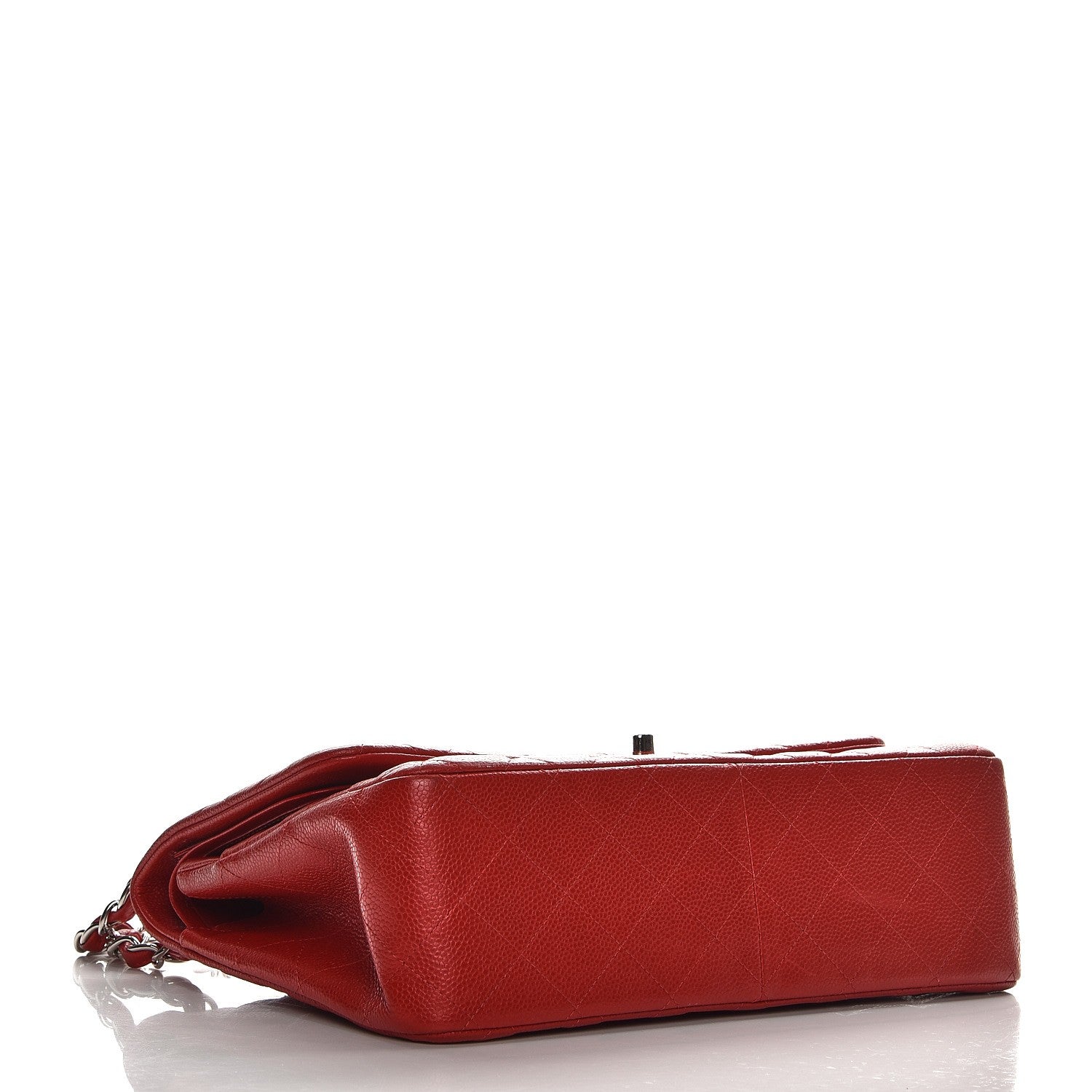 Chanel Caviar Quilted Jumbo Double Flap Red 4 of 12