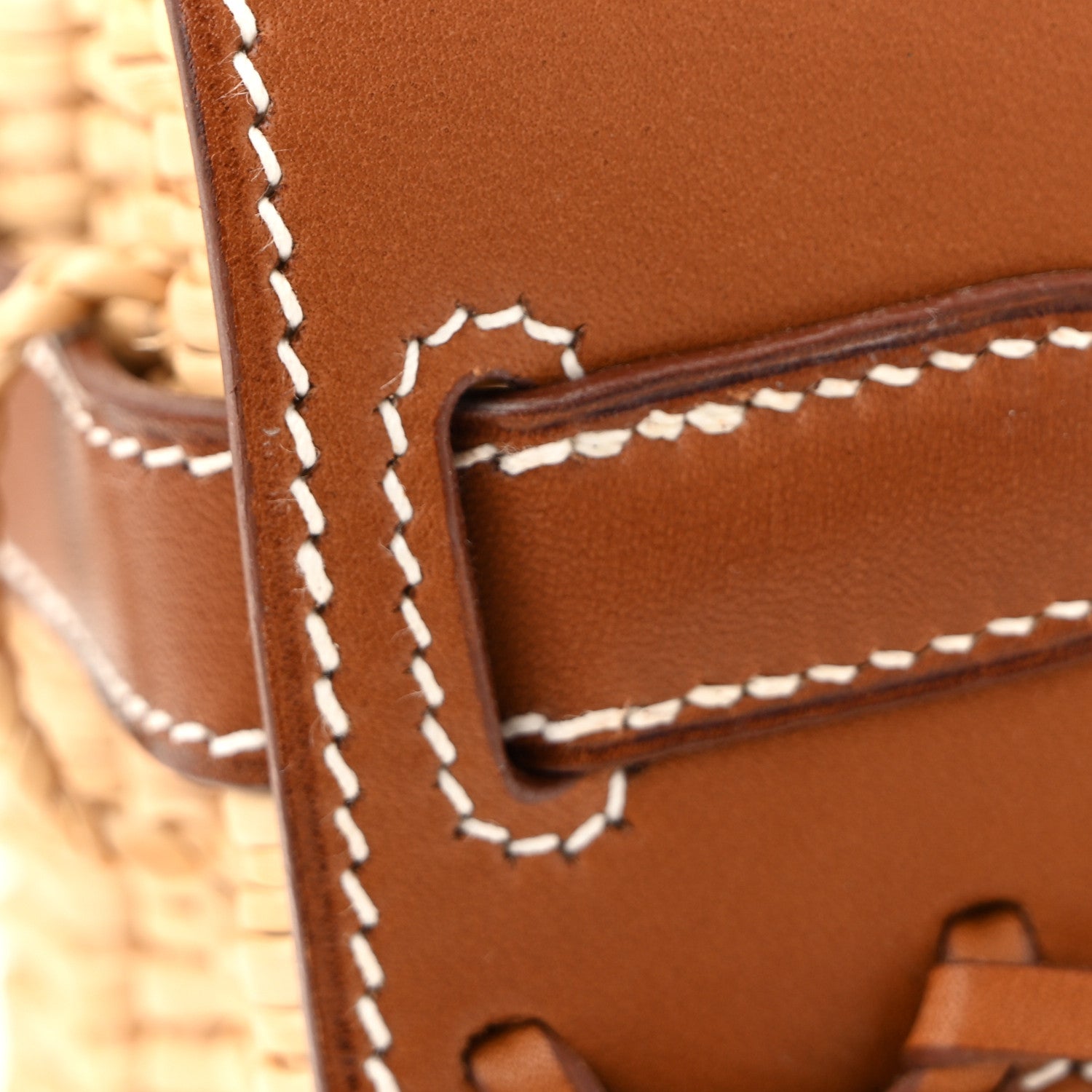 Hermes Wicker Swift Picnic Kelly 35 Naturel Gold 13 of 14
