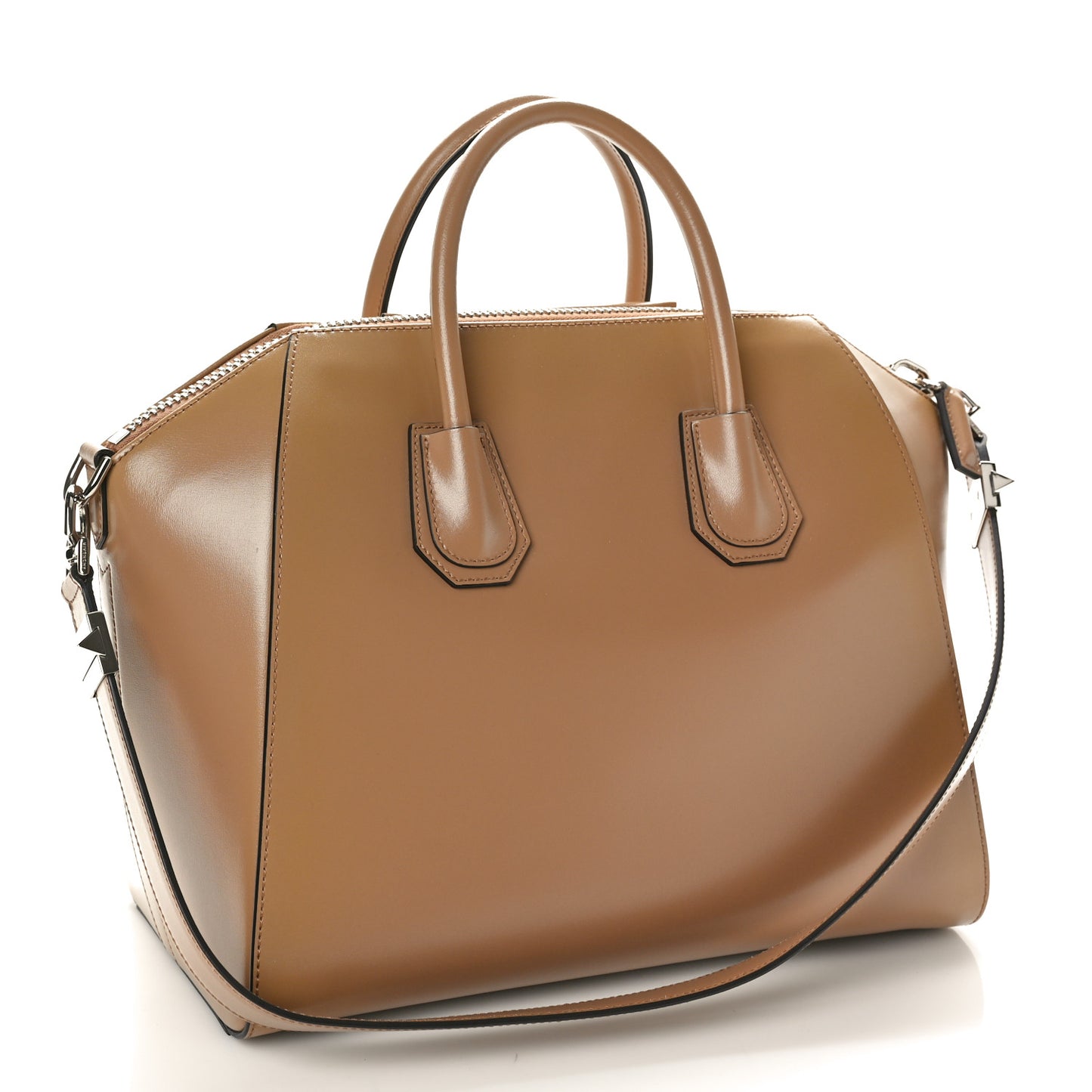 Shiny Lord Calfskin Medium Antigona Dark Beige