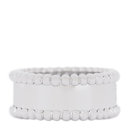 Van Cleef & Arpels 18K White Gold Perlee Signature Ring 47 4.25 3 of 6