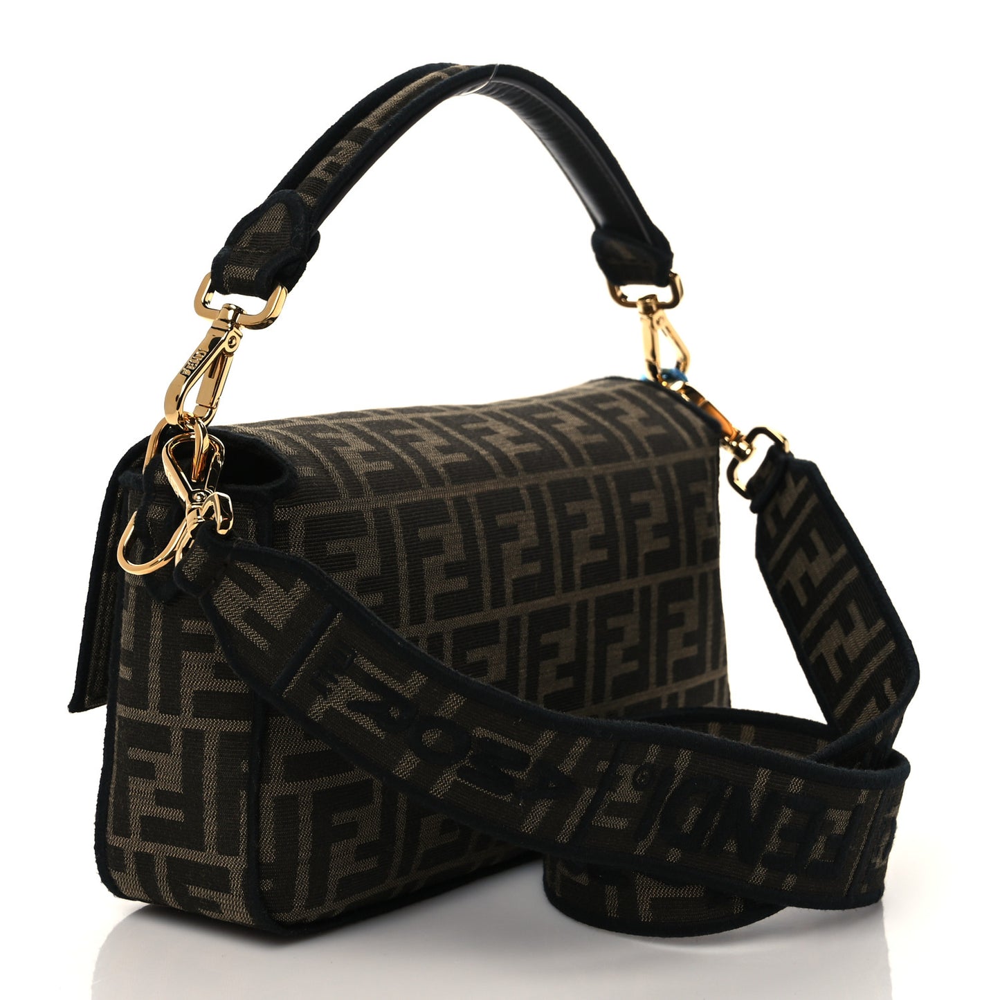 Fabric Jacquard FF 1974 Medium Baguette Tobacco Moro Black