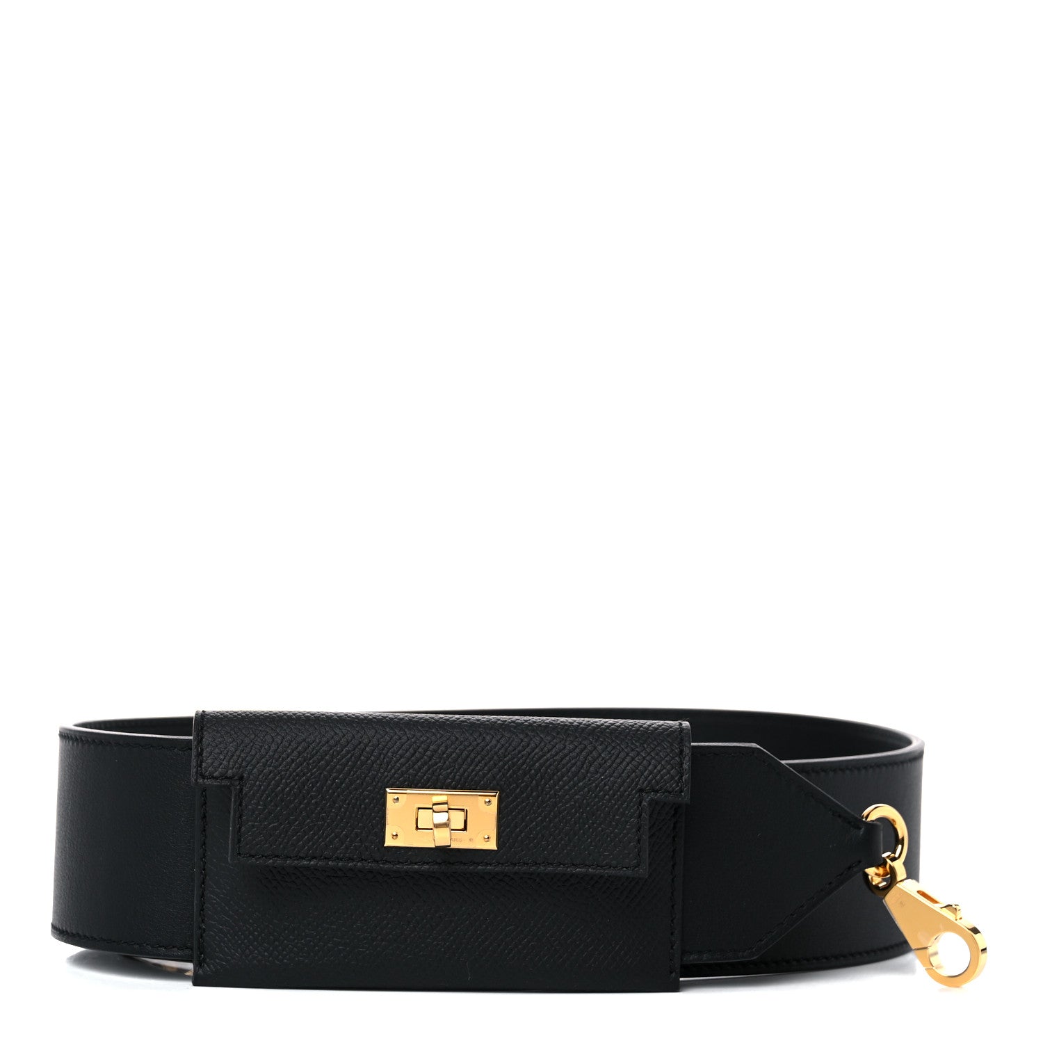 Hermes Swift Epsom Pocket Kelly Shoulder Strap Black 1 of 5