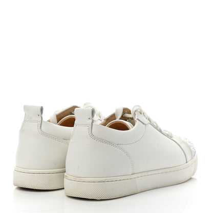 Christian Louboutin Calfskin Strass Junior Flat Sneakers 35.5 Version Latte 4 of 9