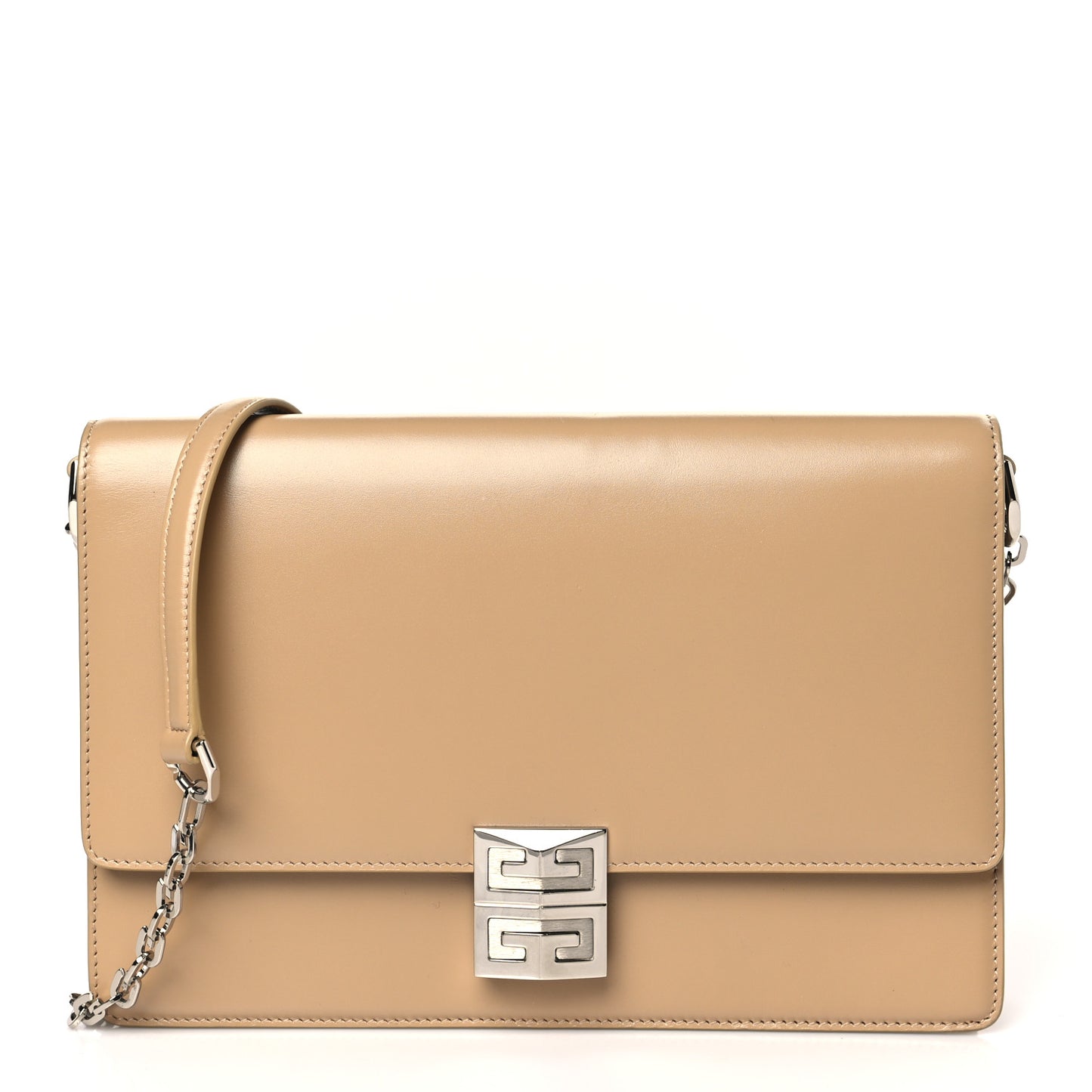 Box Calfskin Medium 4G Chain Shoulder Bag Beige Cappuccino