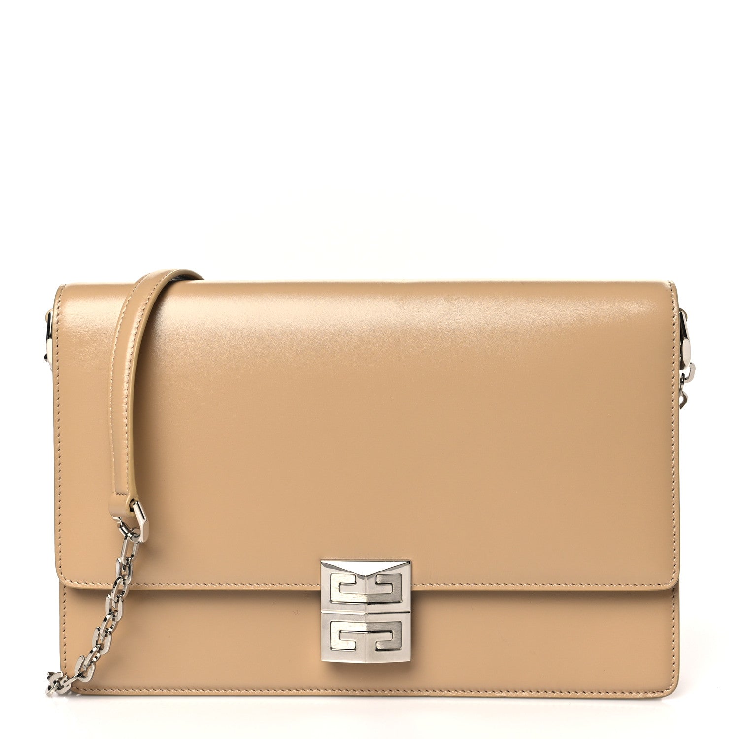Givenchy Box Calfskin Medium 4G Chain Shoulder Bag Beige Cappuccino 1 of 8