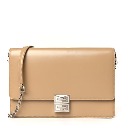 Givenchy Box Calfskin Medium 4G Chain Shoulder Bag Beige Cappuccino 1 of 8