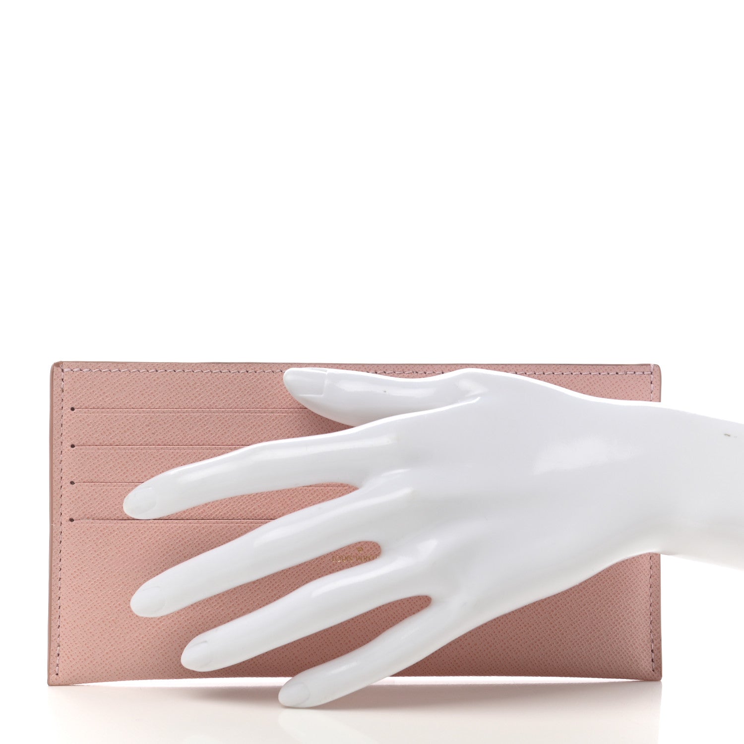 Louis Vuitton Calfskin Felicie Card Holder Insert Rose Ballerine 2 of 6